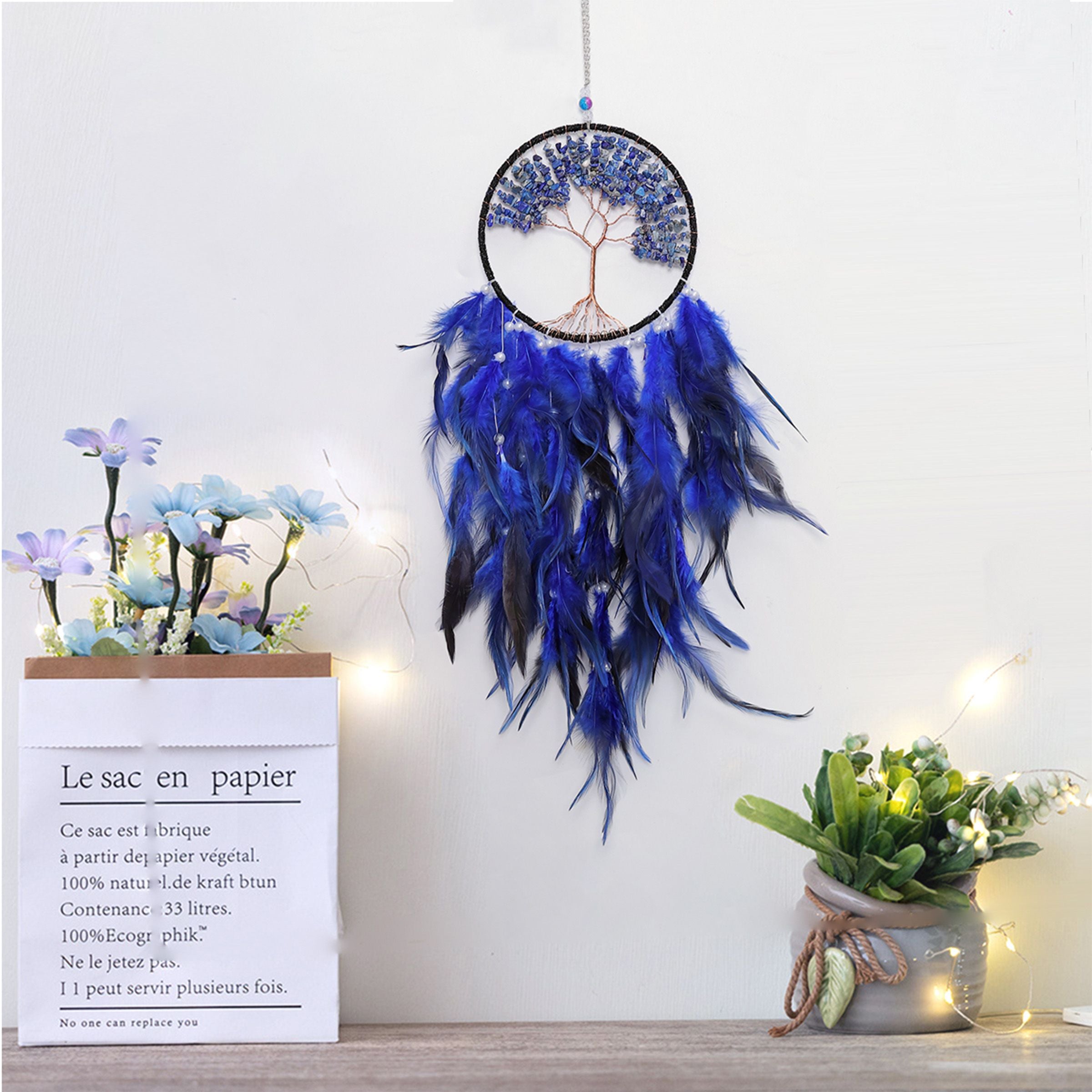 DreamOcean|Tree of Life Dreamcatcher|Feather Dream Catcher|Wall