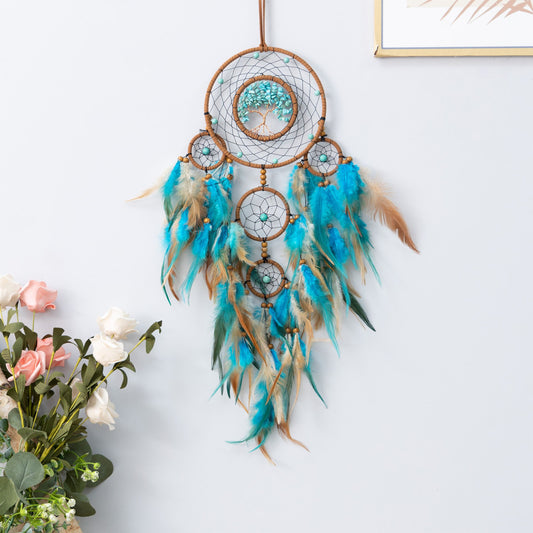 Feather Dream Catcher with Tree of Life