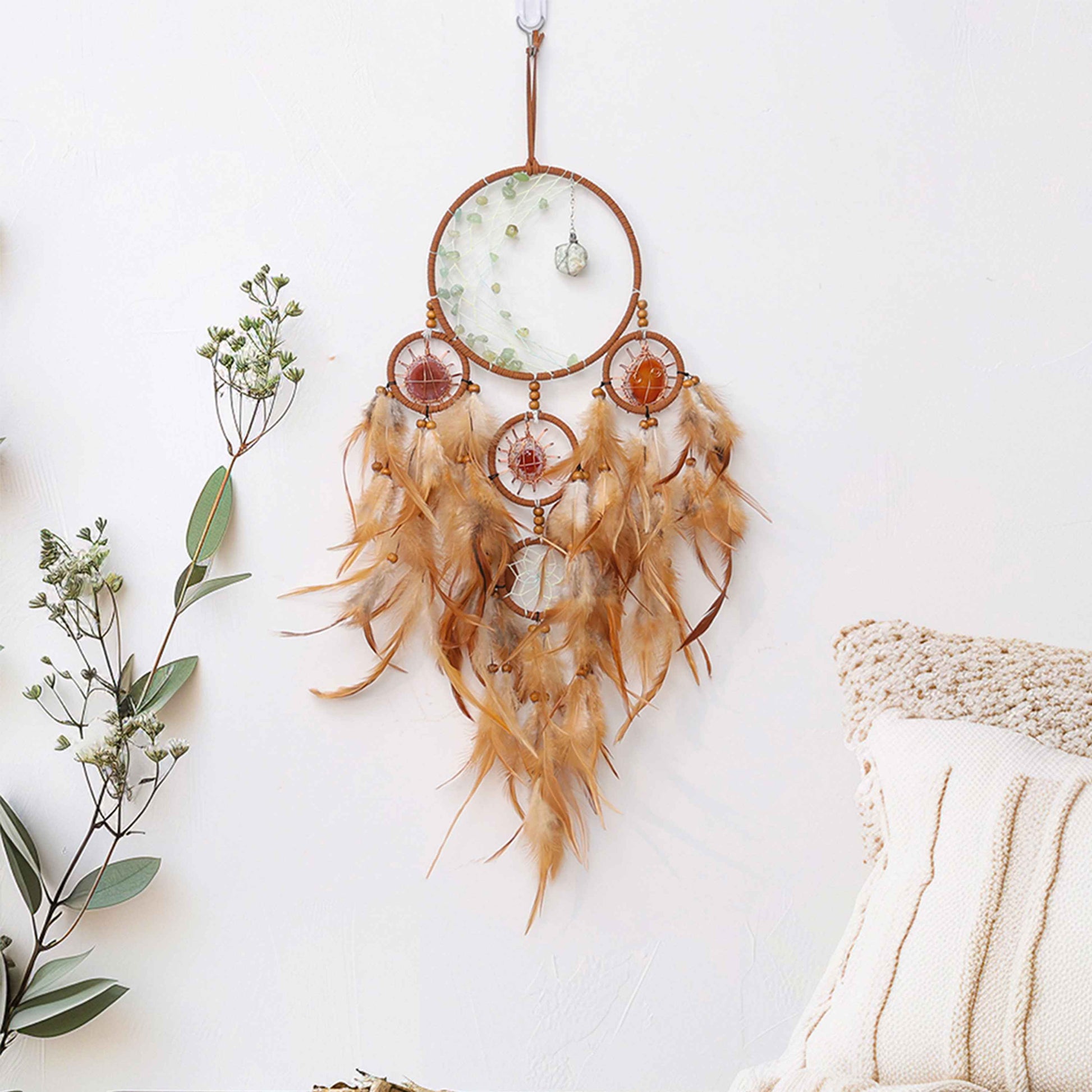 orange feather dreamcatcher