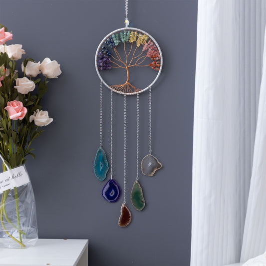 Rainbow Agate Tree of Life Dream Catcher