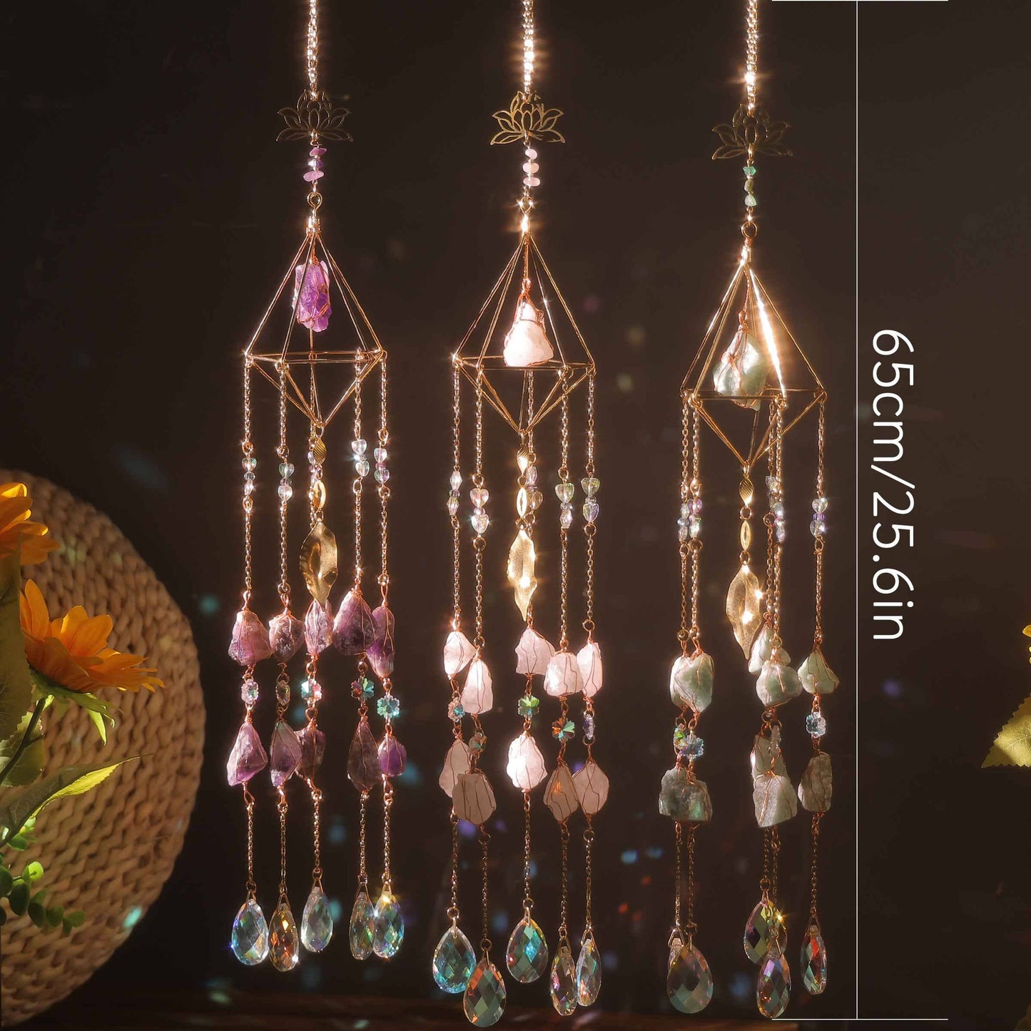 Lotus Prism Suncatcher