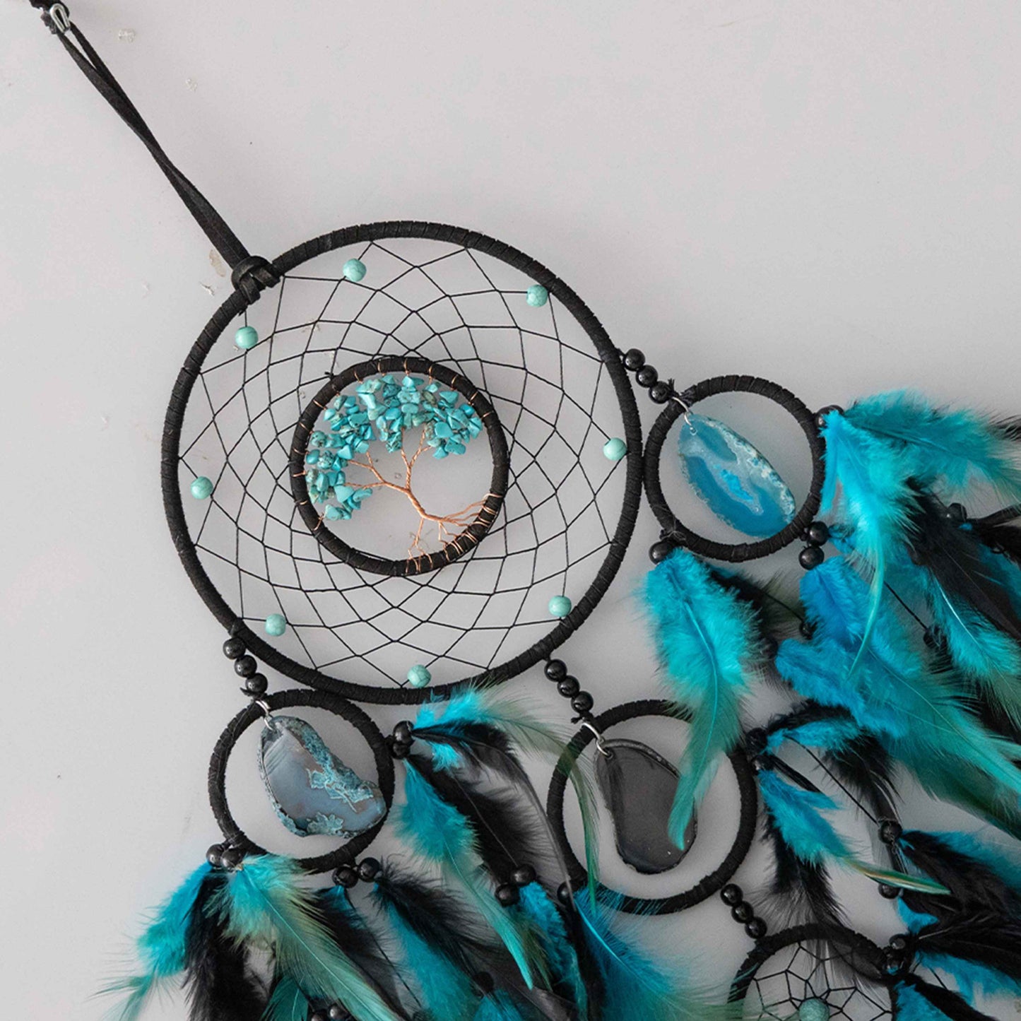 Feather Dream Catcher with Tree of Life