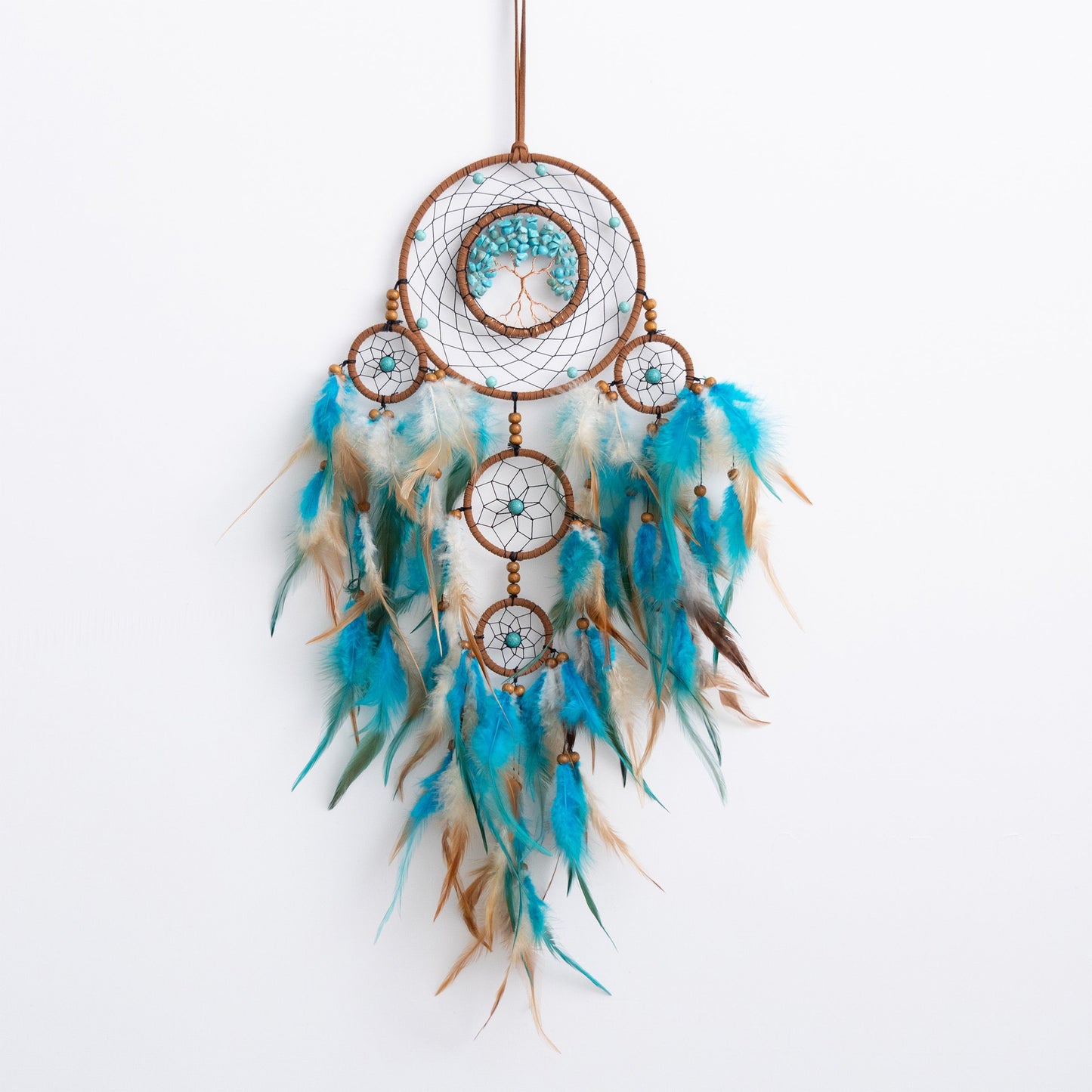 Feather Dream Catcher with Tree of Life