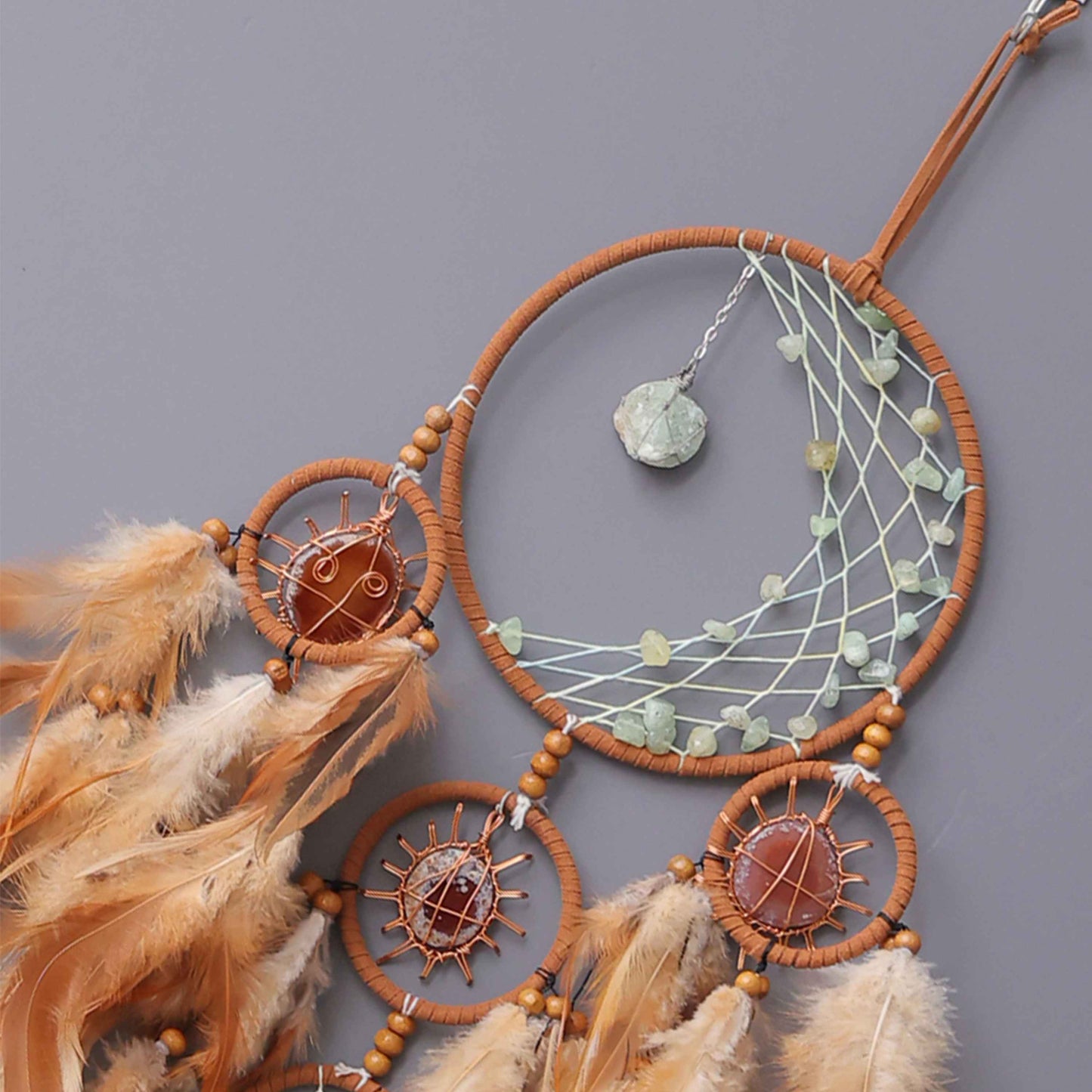 Crescent Feather Dream Catcher