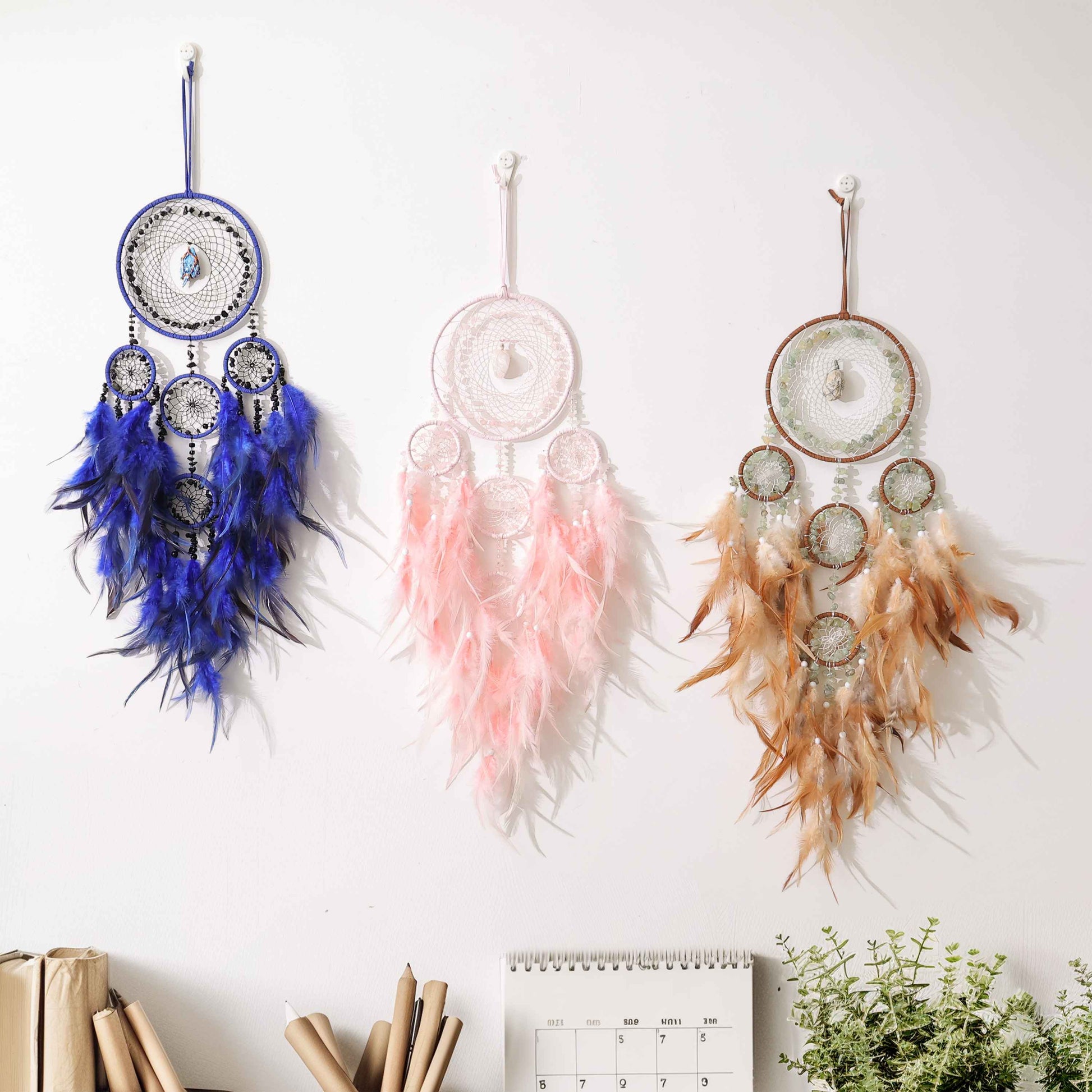 crystal feather dream catcher