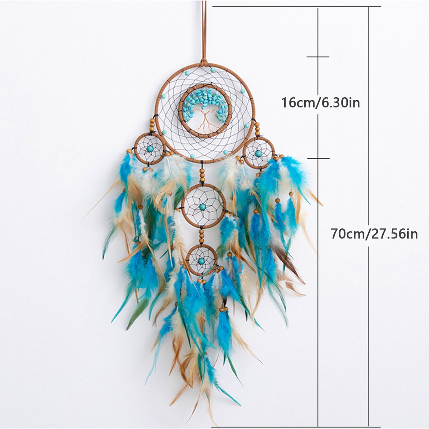 Feather Dream Catcher with Tree of Life