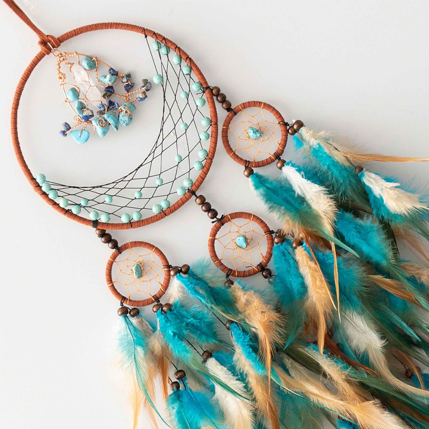 Crescent Feather Dream Catcher