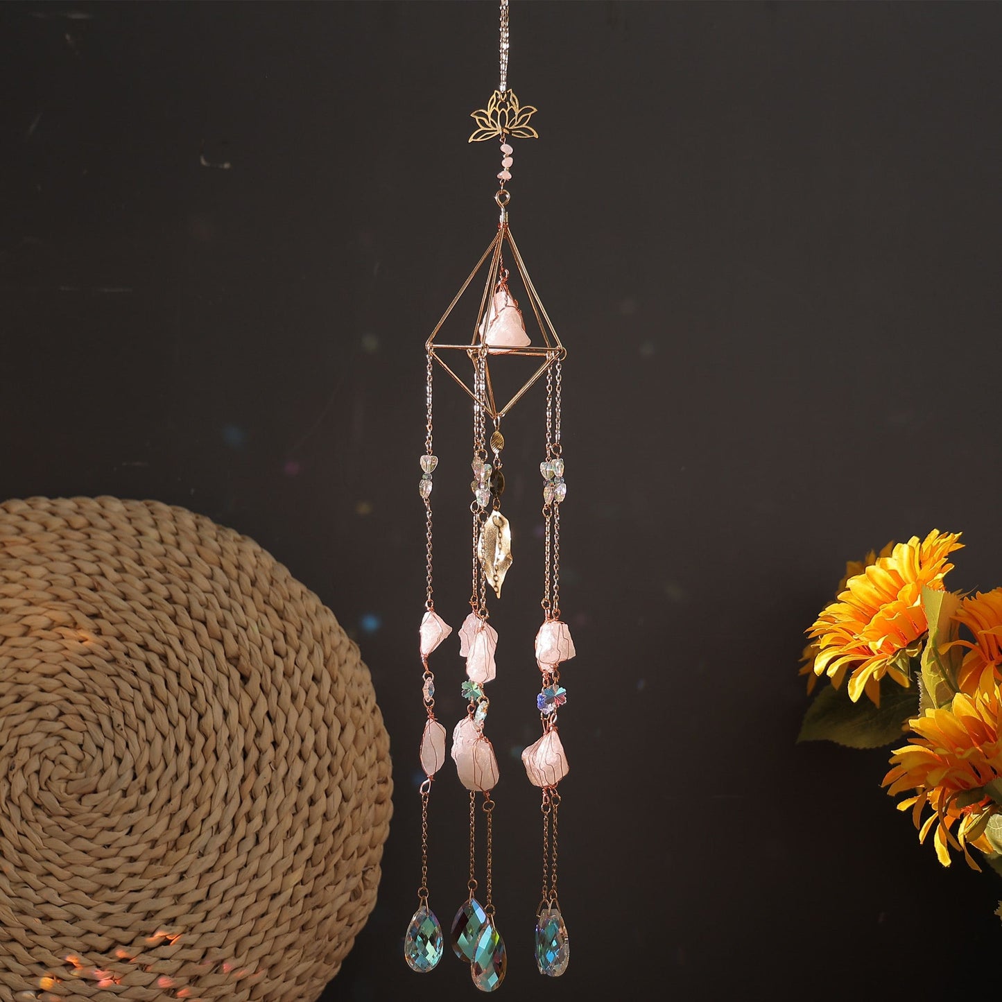 Lotus Prism Suncatcher