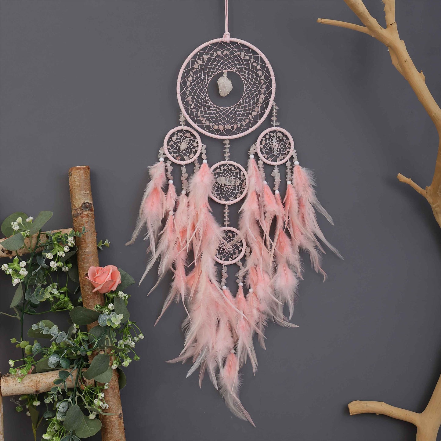 Crystal Feather Dreamcatcher