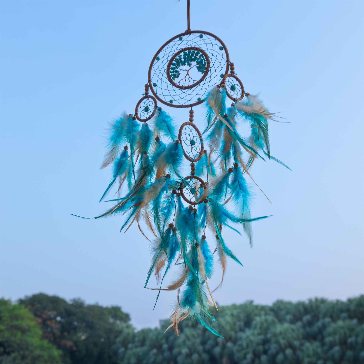 Feather Dream Catcher with Tree of Life