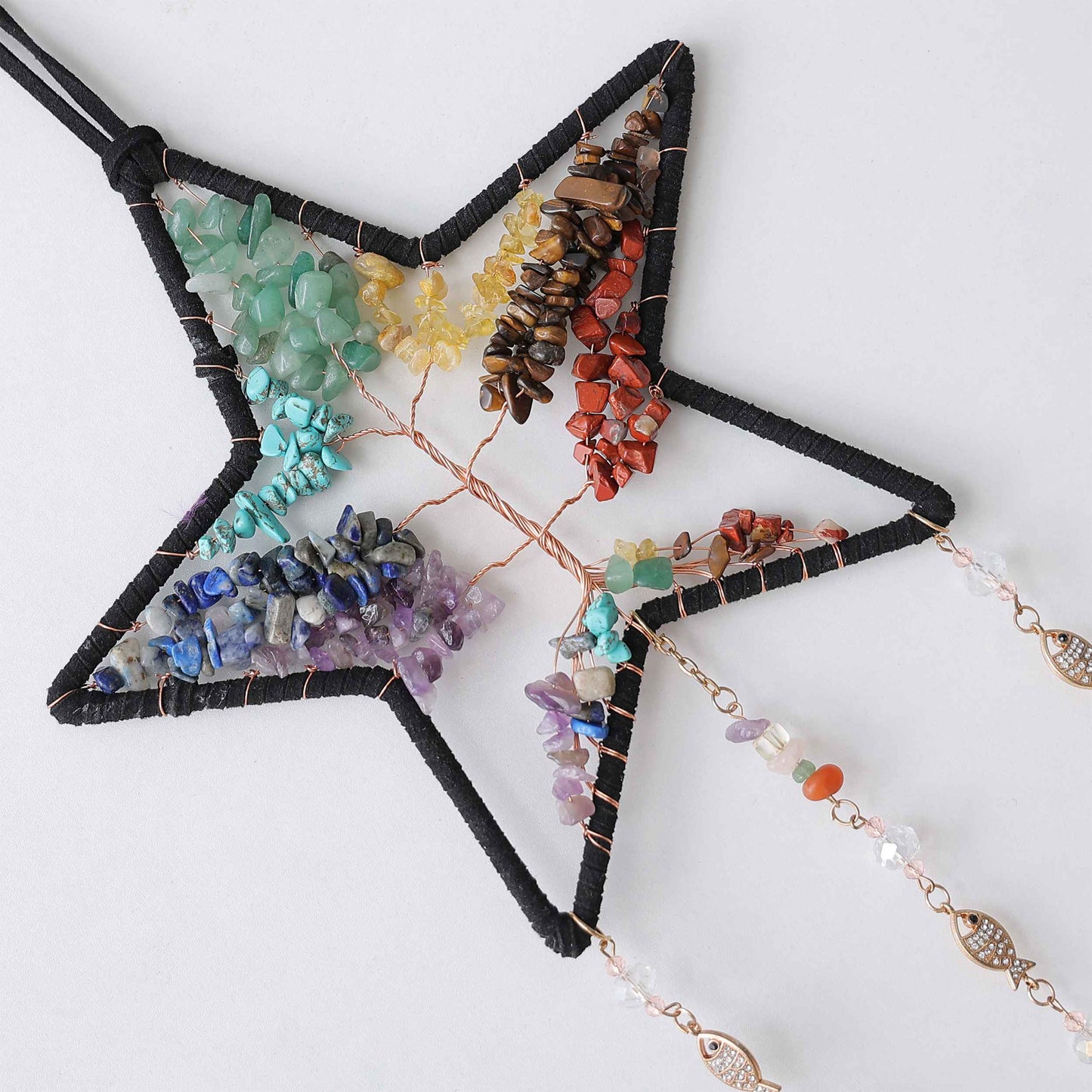 Tree of Life Star Crystal Hanging