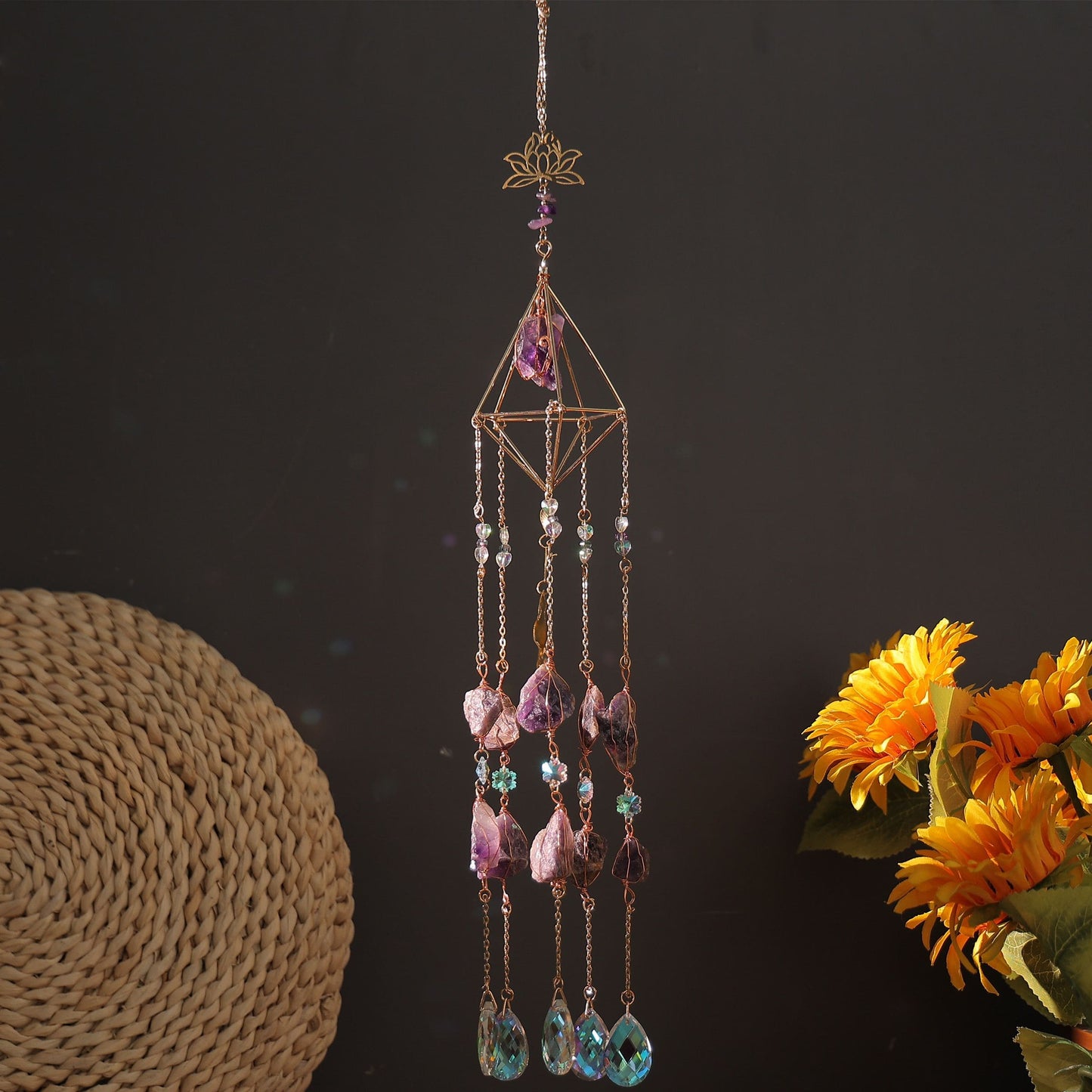 Lotus Prism Suncatcher